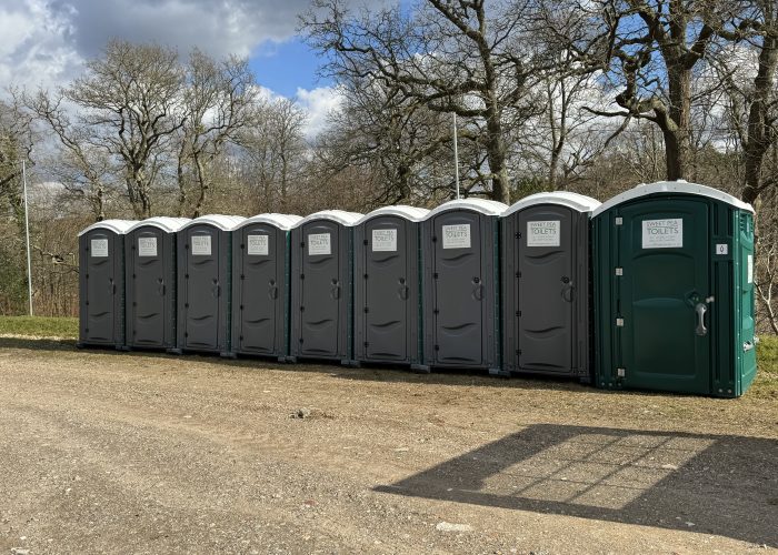 Event Portable Toilet Row with Disabled Toilet